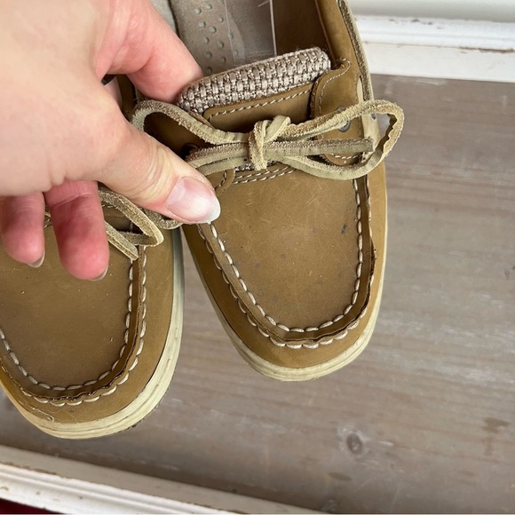 Women's Khombu Leather Loafers Slip-On Flat Comfort Shoes Khaki Brown Size 6 - Picture 3 of 9